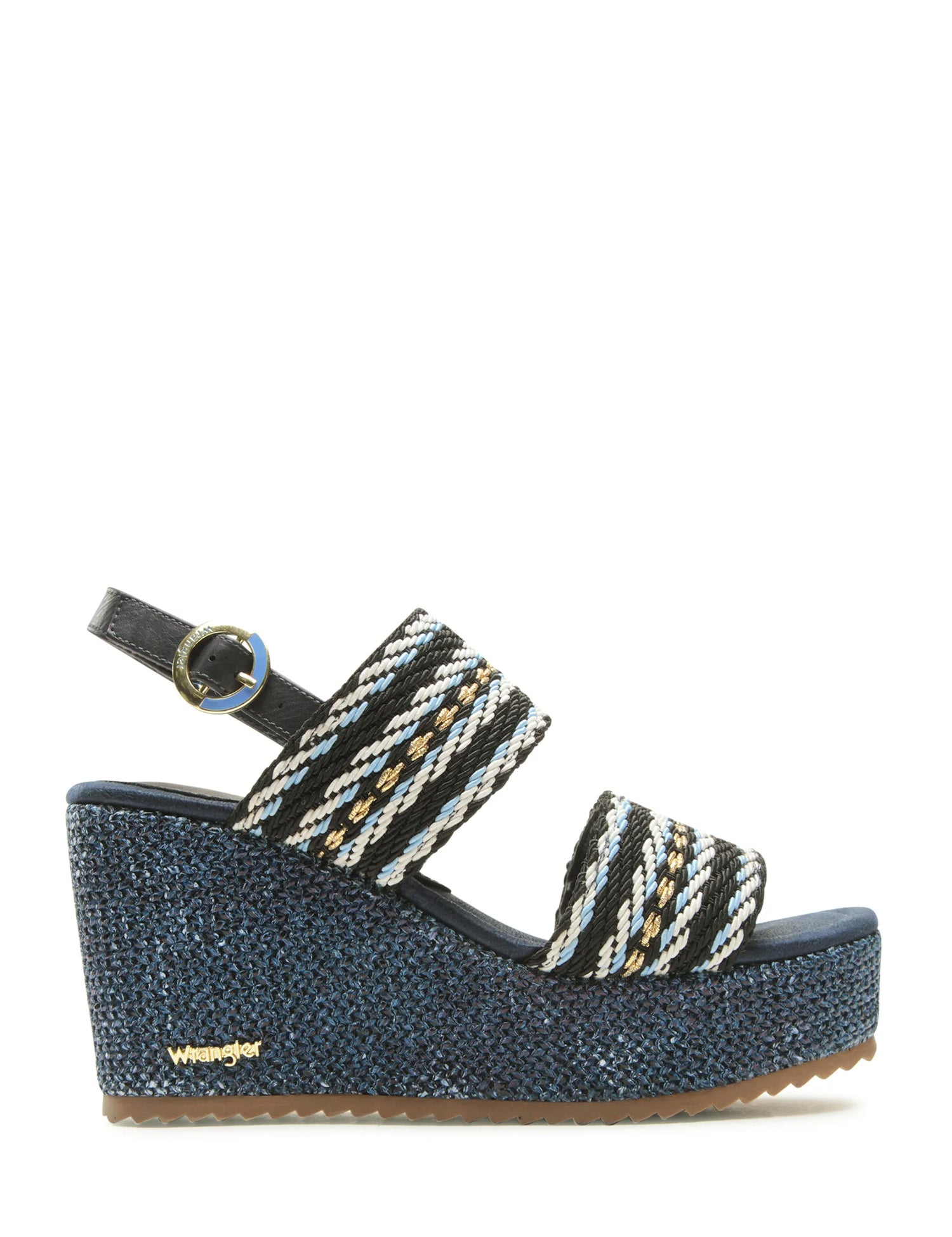 Sandali zeppa Blu Wrangler