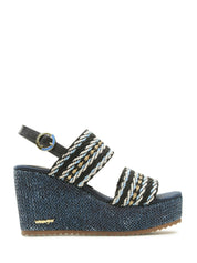 Sandali zeppa Blu Wrangler