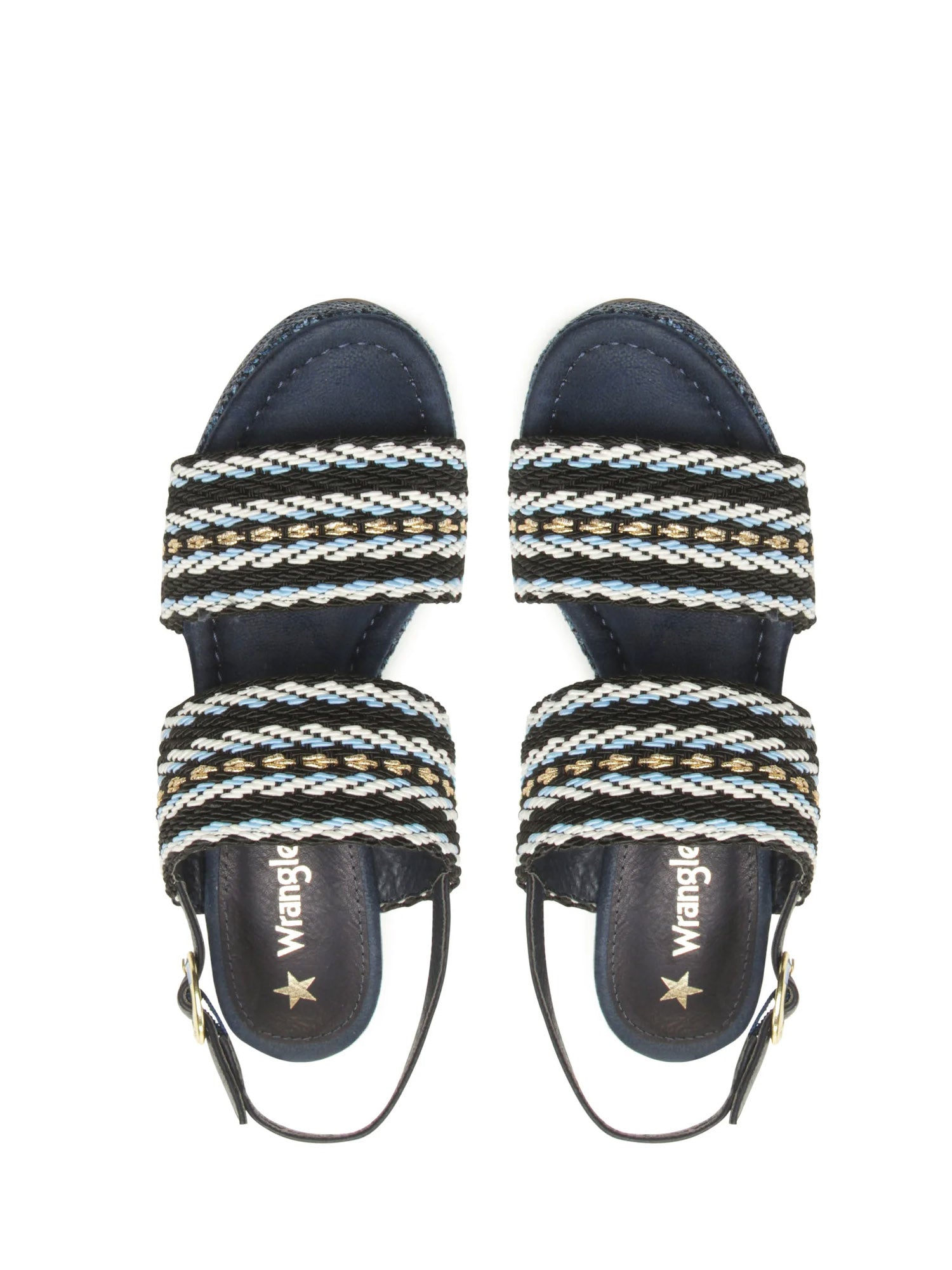 Sandali zeppa Blu Wrangler