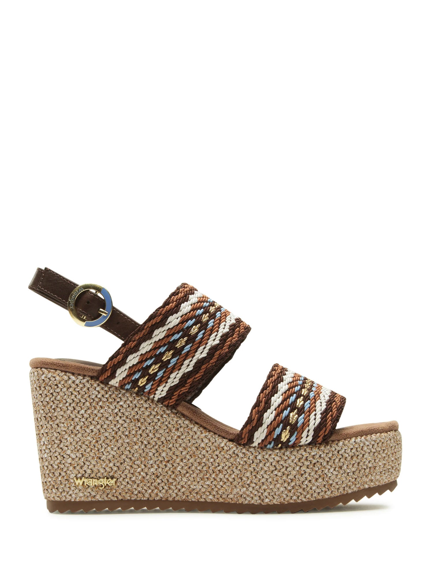 Sandali zeppa Marrone Wrangler