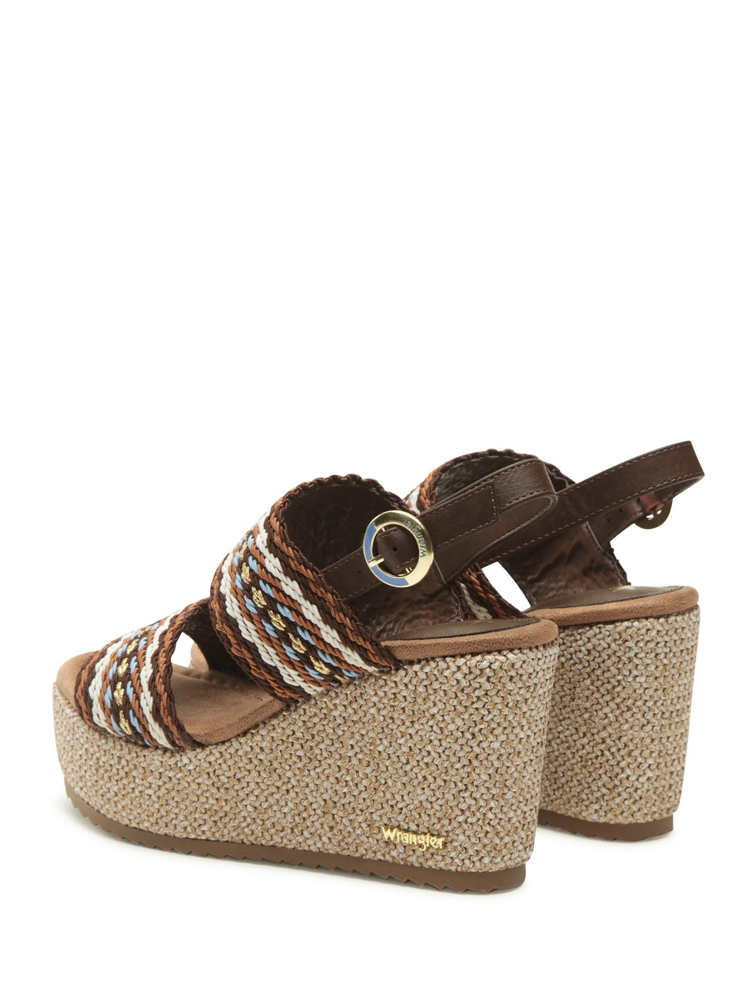 Sandali zeppa Marrone Wrangler