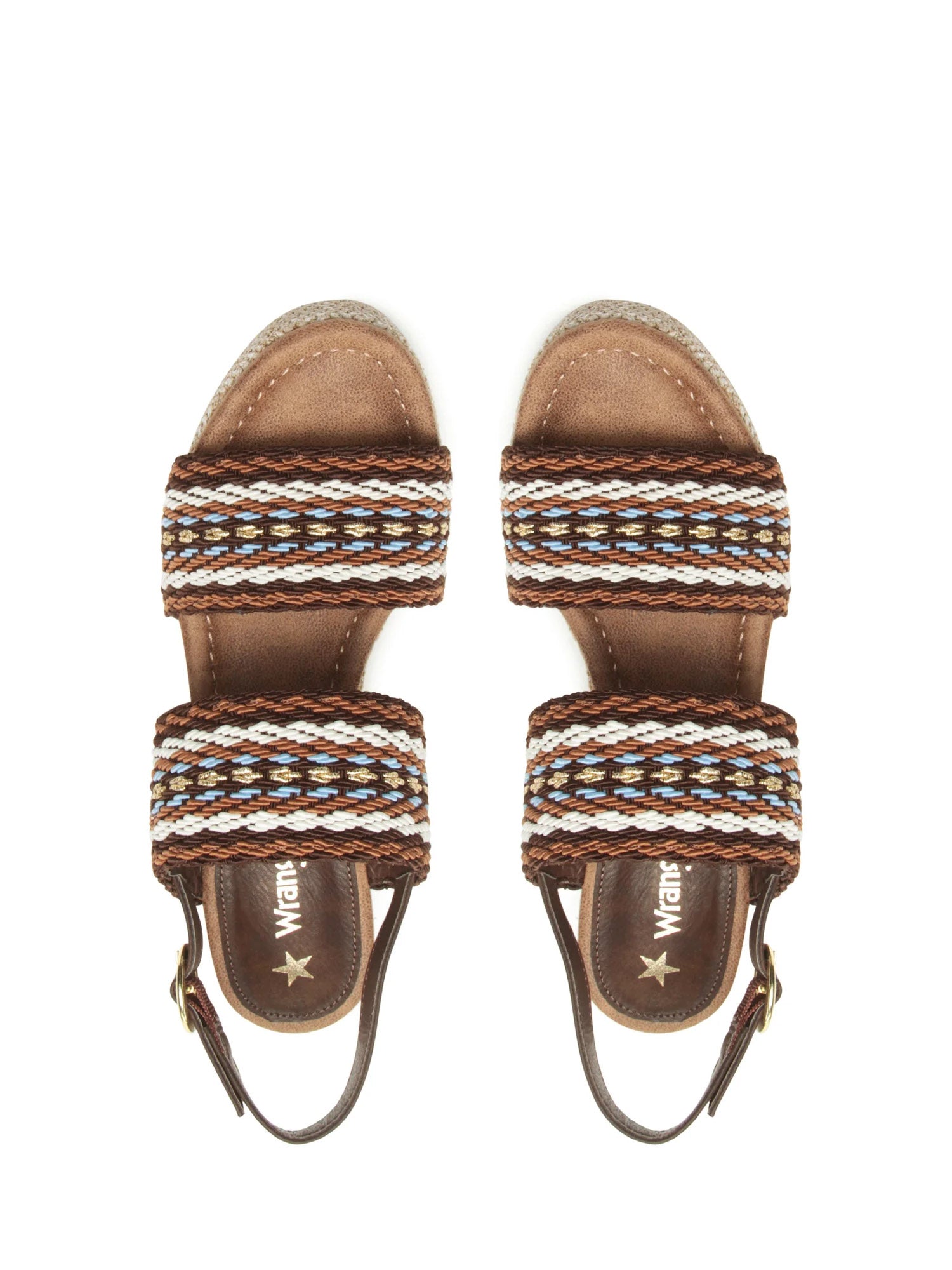 Sandali zeppa Marrone Wrangler