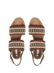 Sandali zeppa Marrone Wrangler