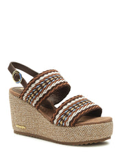 Sandali zeppa Marrone Wrangler
