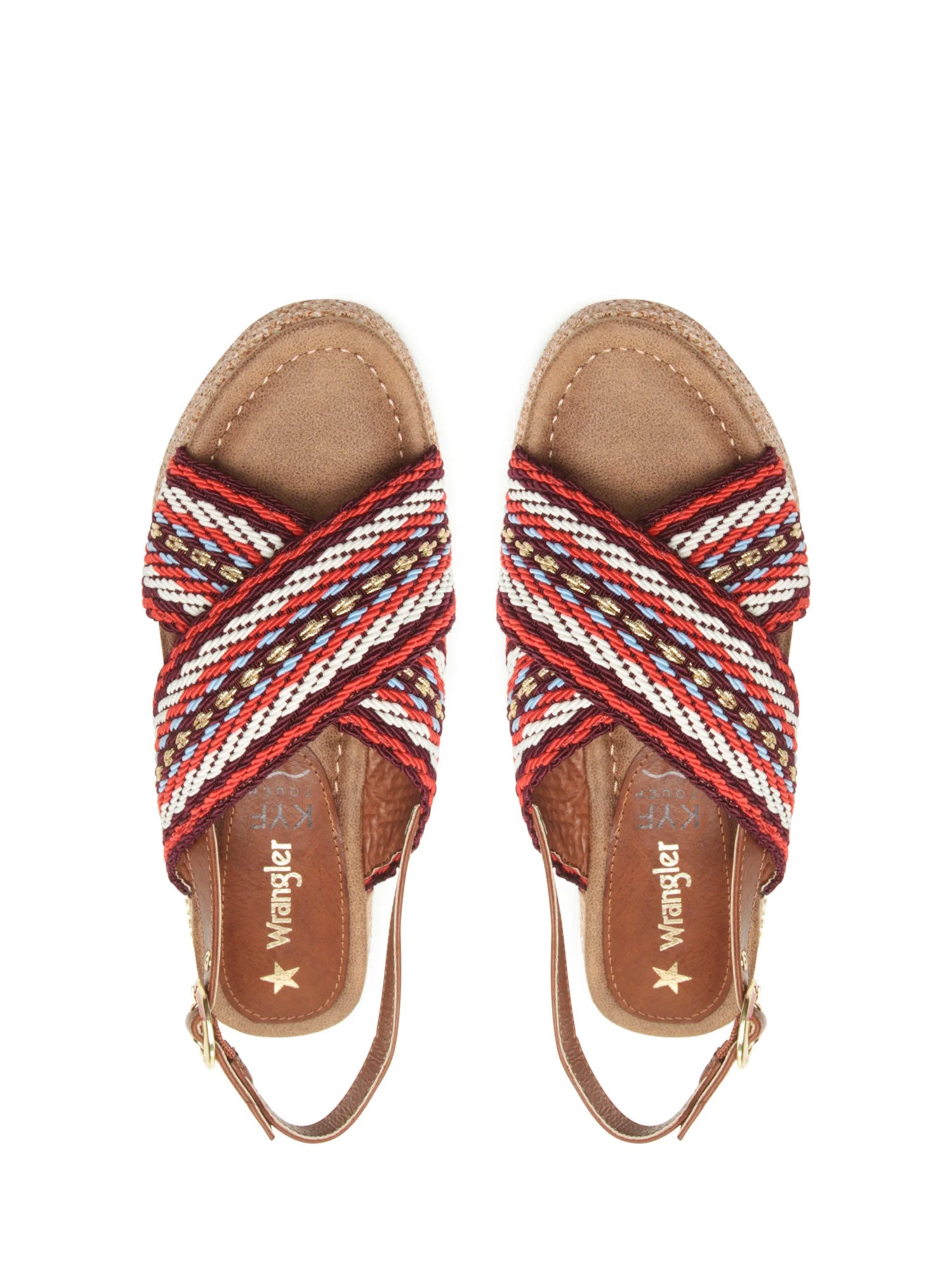 Sandali zeppa Rosso Wrangler