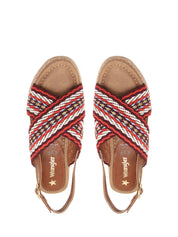 Sandali zeppa Rosso Wrangler