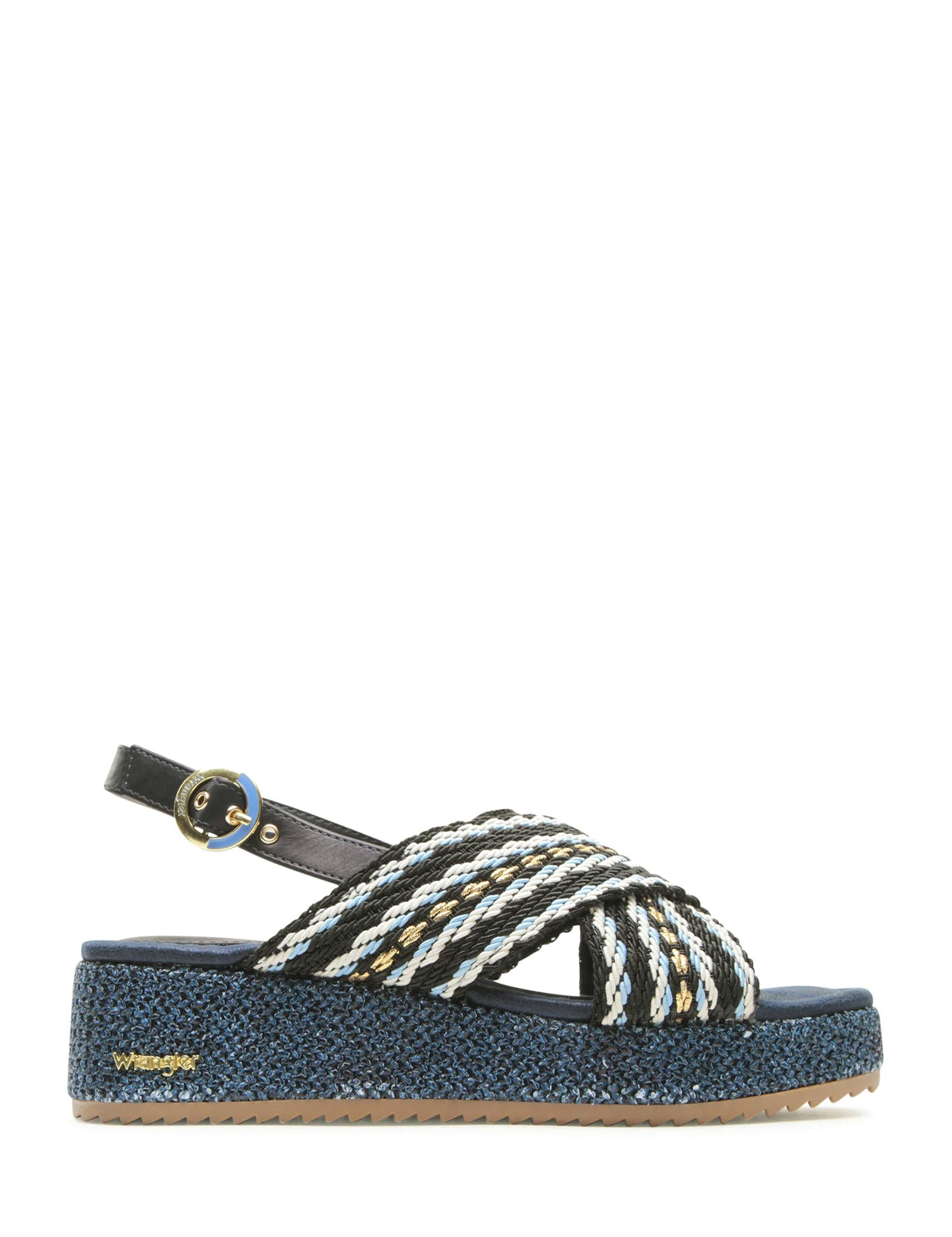 Sandali zeppa Blu Wrangler