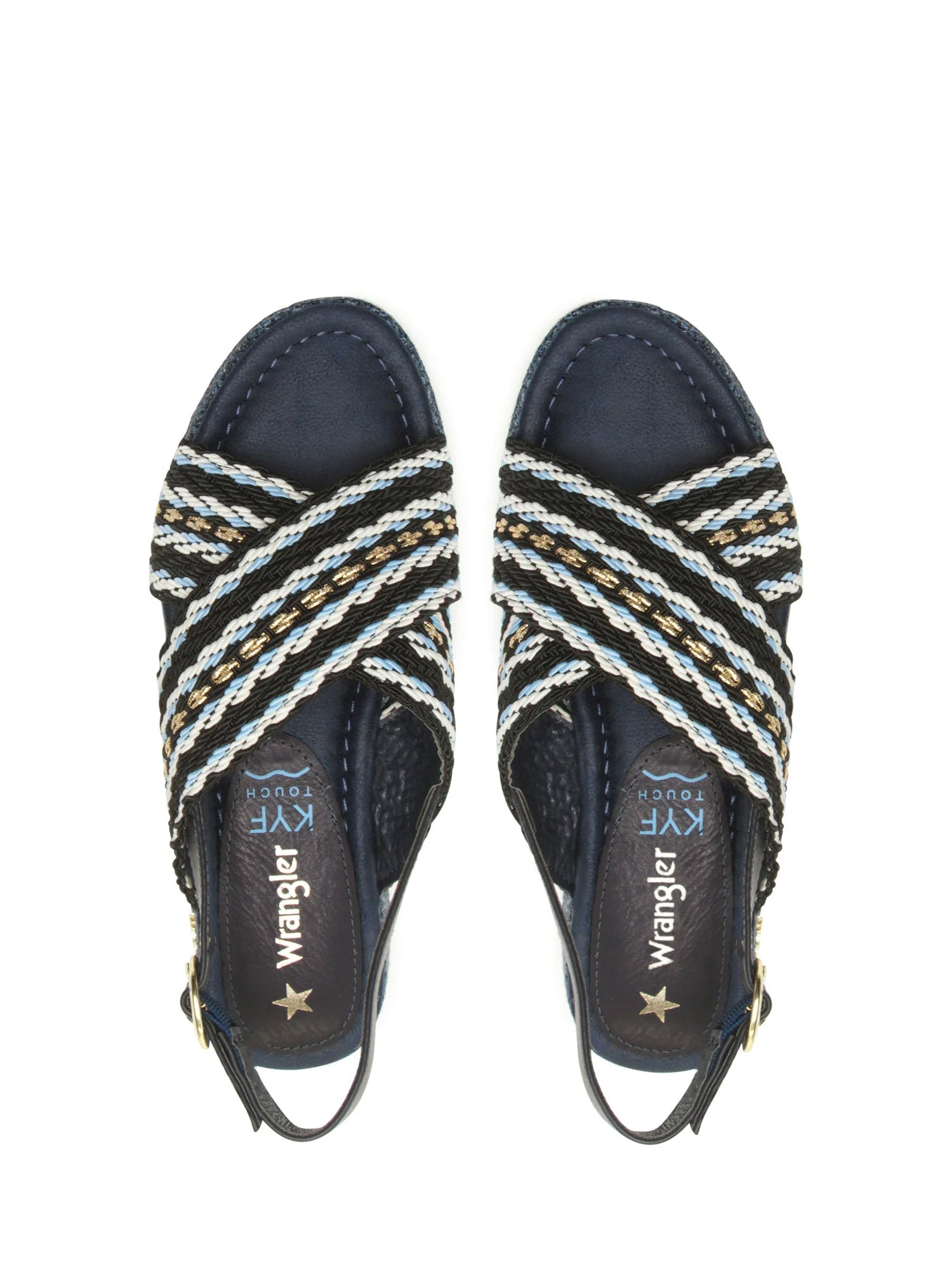 Sandali zeppa Blu Wrangler