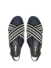 Sandali zeppa Blu Wrangler
