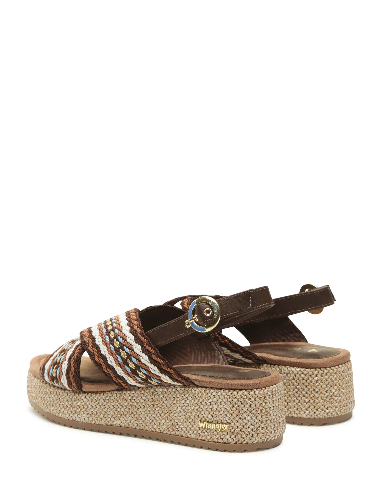 Sandali zeppa Marrone Wrangler