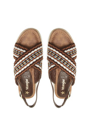 Sandali zeppa Marrone Wrangler