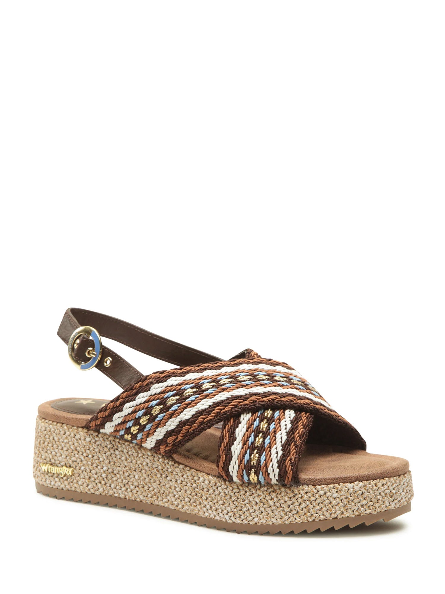 Sandali zeppa Marrone Wrangler