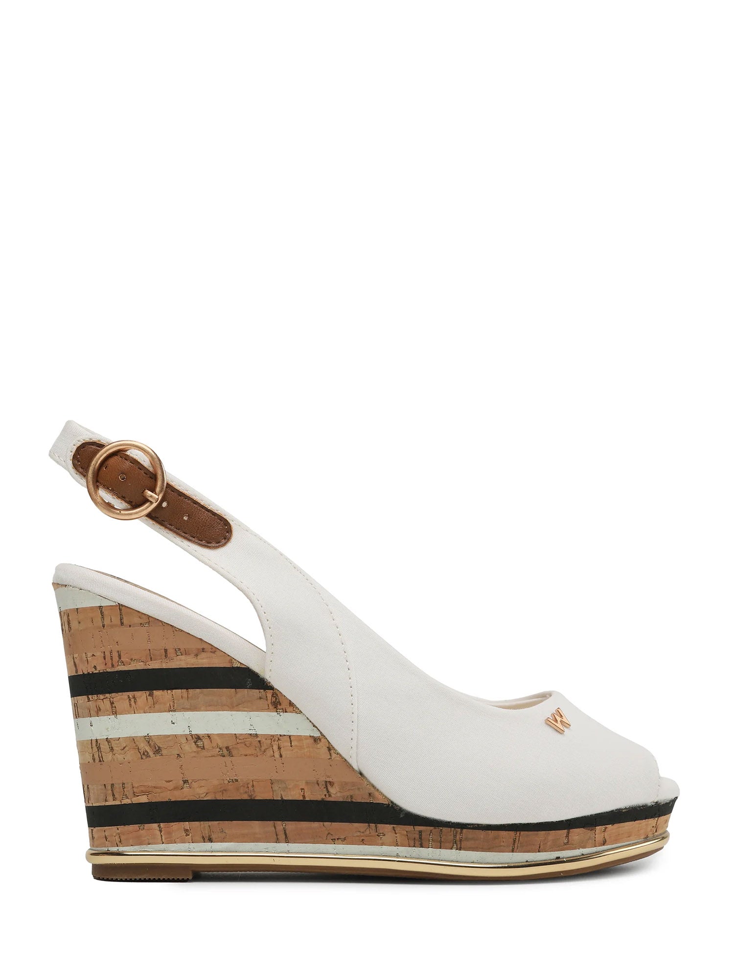 Sandali zeppa Bianco Wrangler