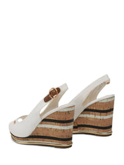 Sandali zeppa Bianco Wrangler