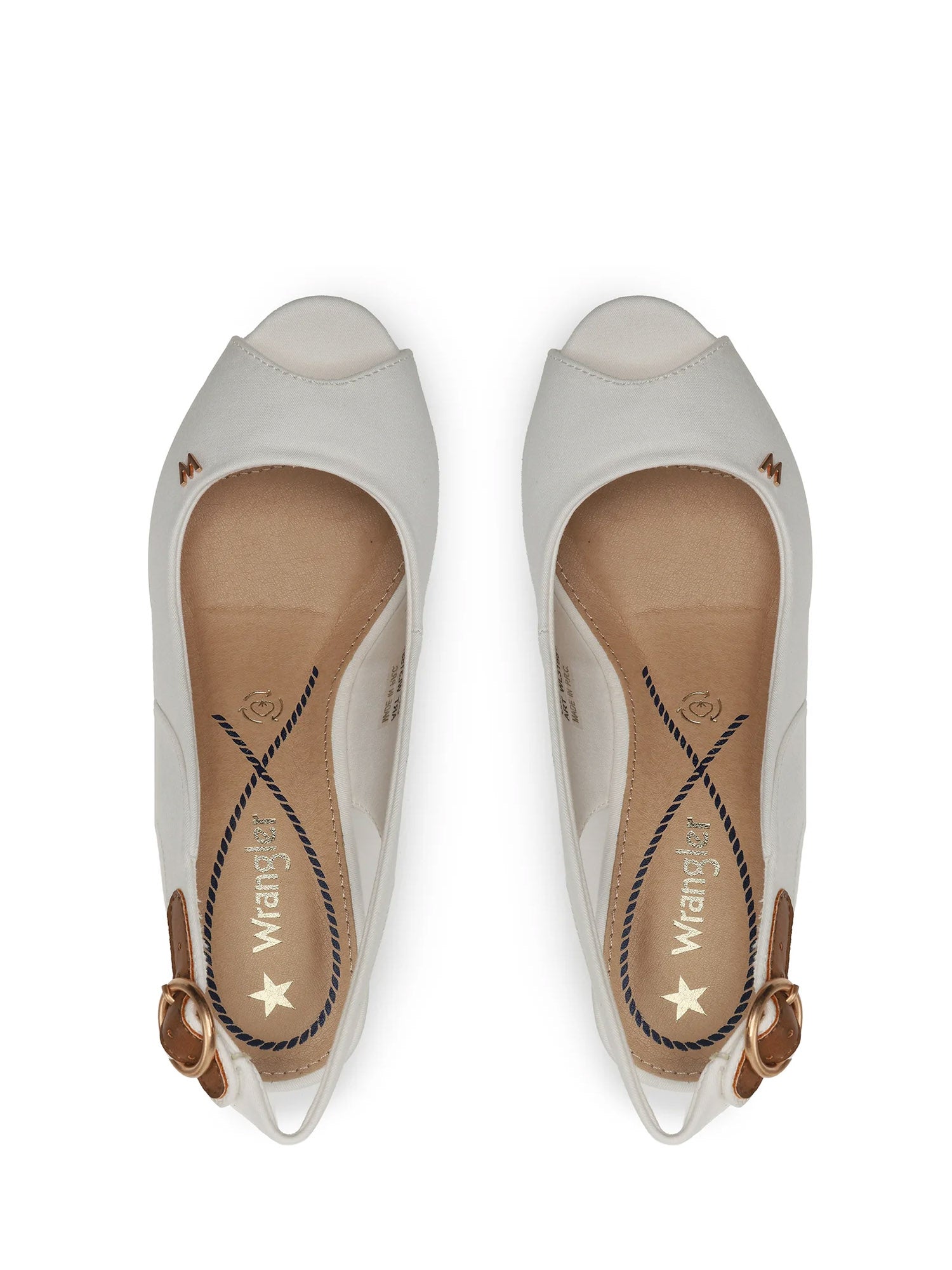 Sandali zeppa Bianco Wrangler