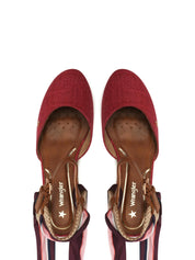 Sandali zeppa Rosso Wrangler