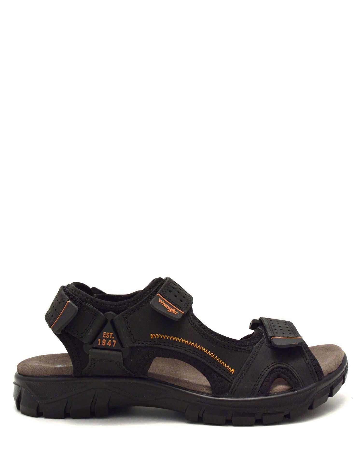 Sandali con strappi Nero Wrangler