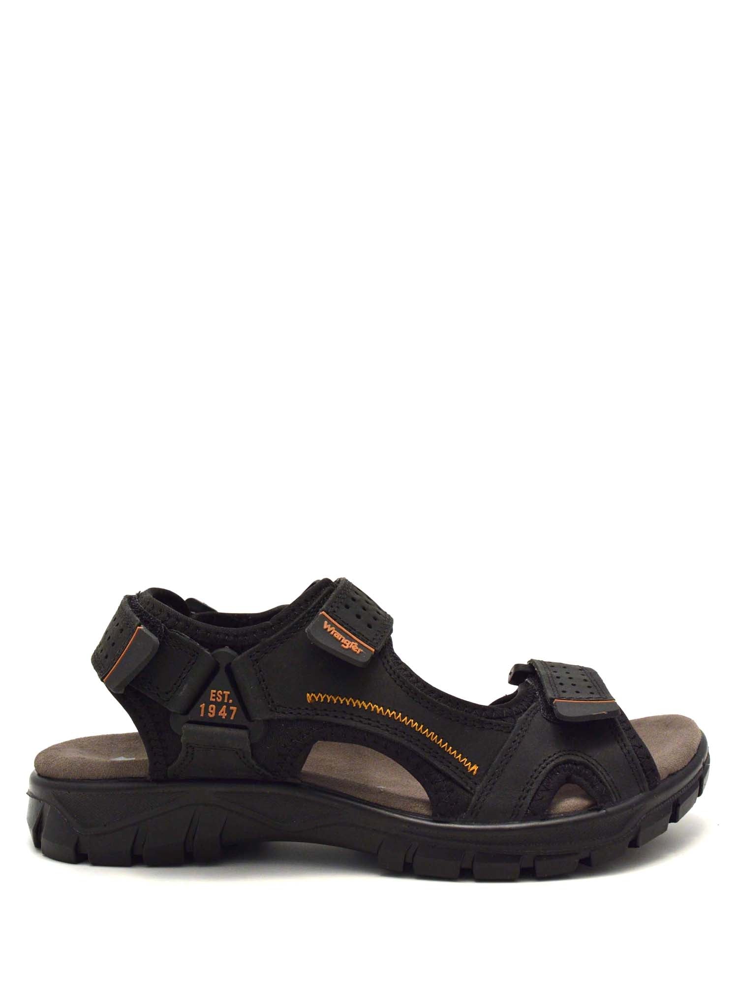 Sandali con strappi Nero Wrangler