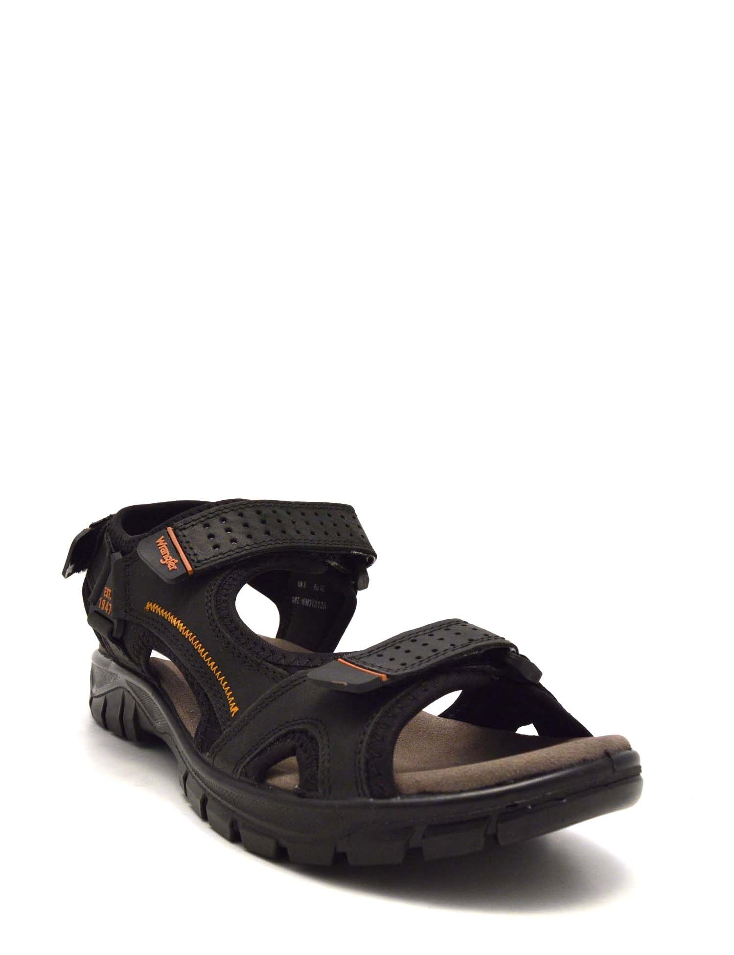 Sandali con strappi Nero Wrangler