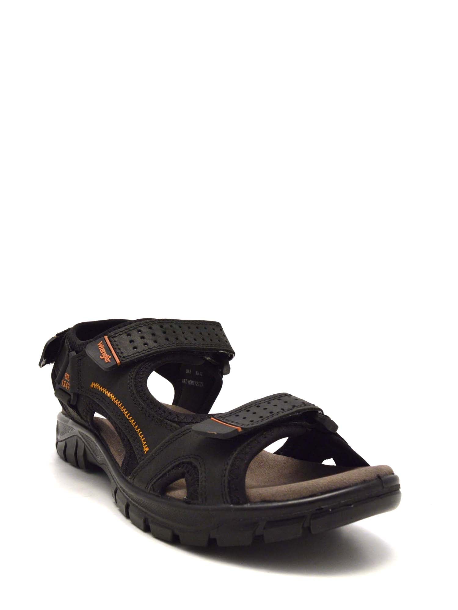 Sandali con strappi Nero Wrangler