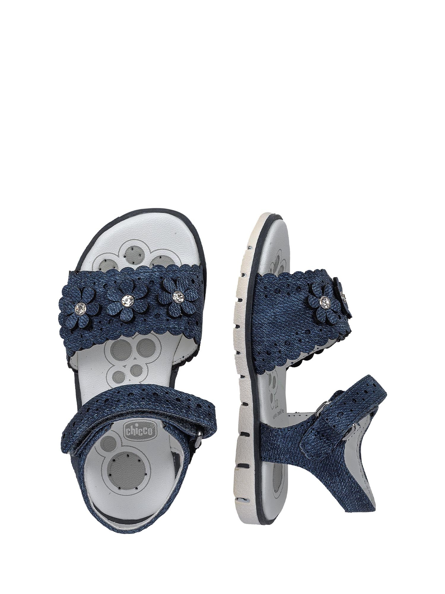 Sandali con strappi Blu Chicco