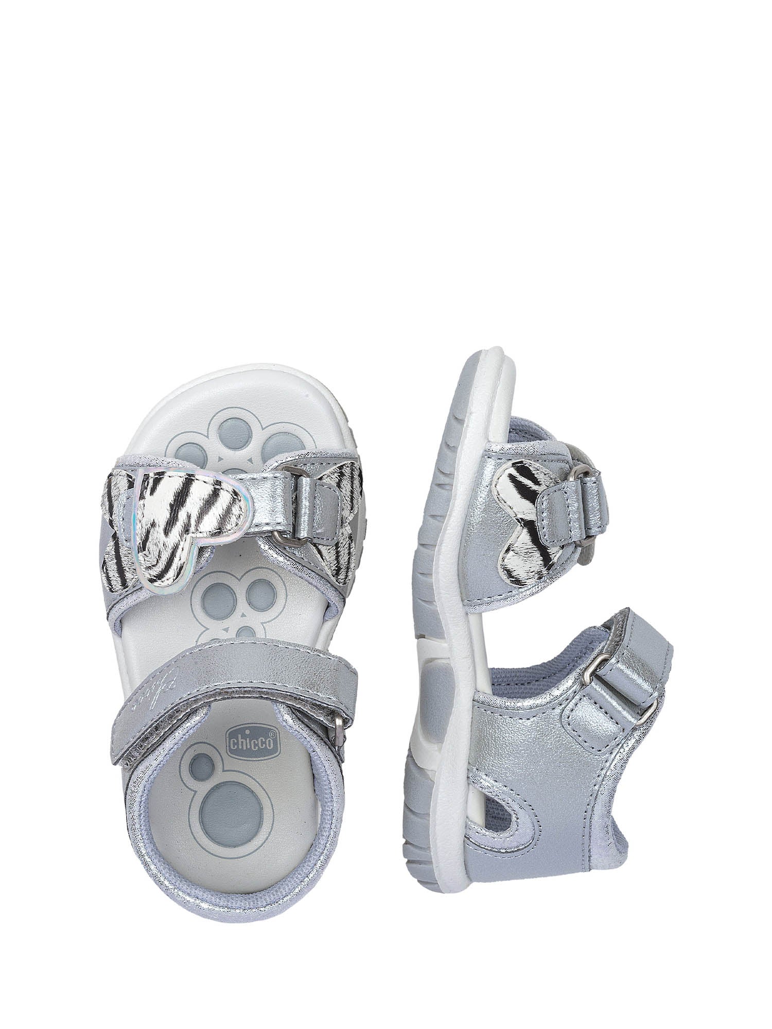 Sandali con strappi Argentato Chicco