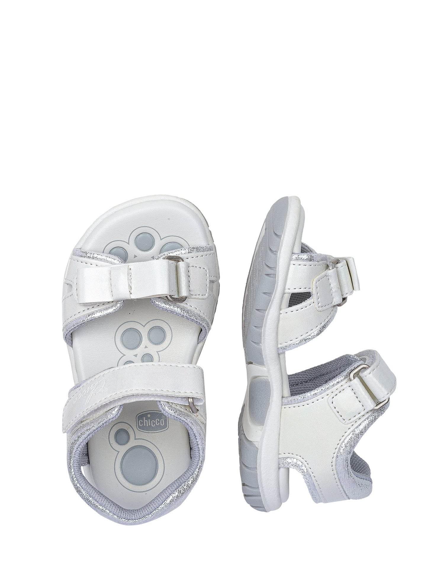 Sandali con strappi Argentato Chicco