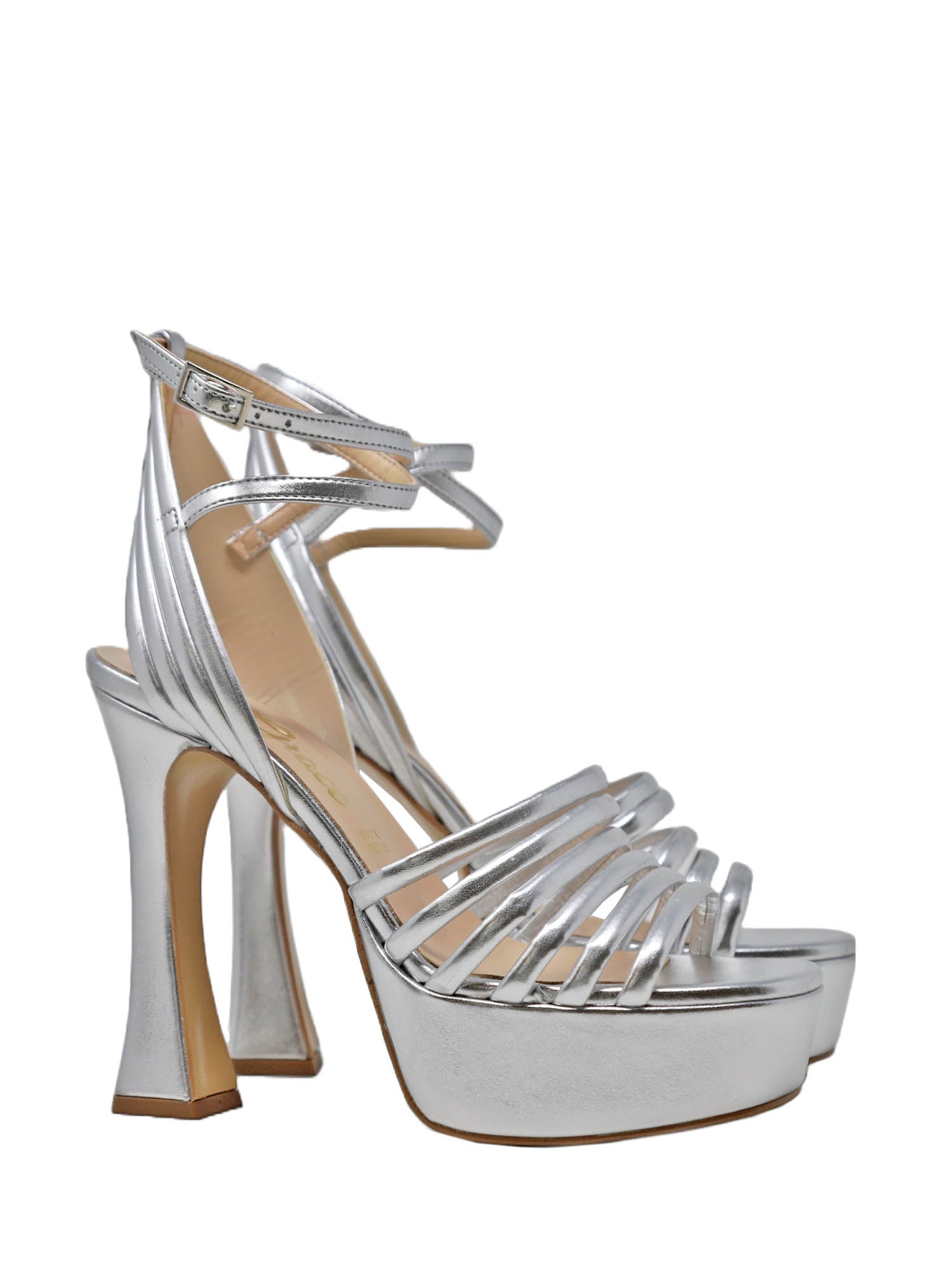 Sandali tacco Argento Grace Shoes