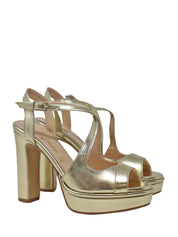 Sandali tacco Oro Beige Grace Shoes
