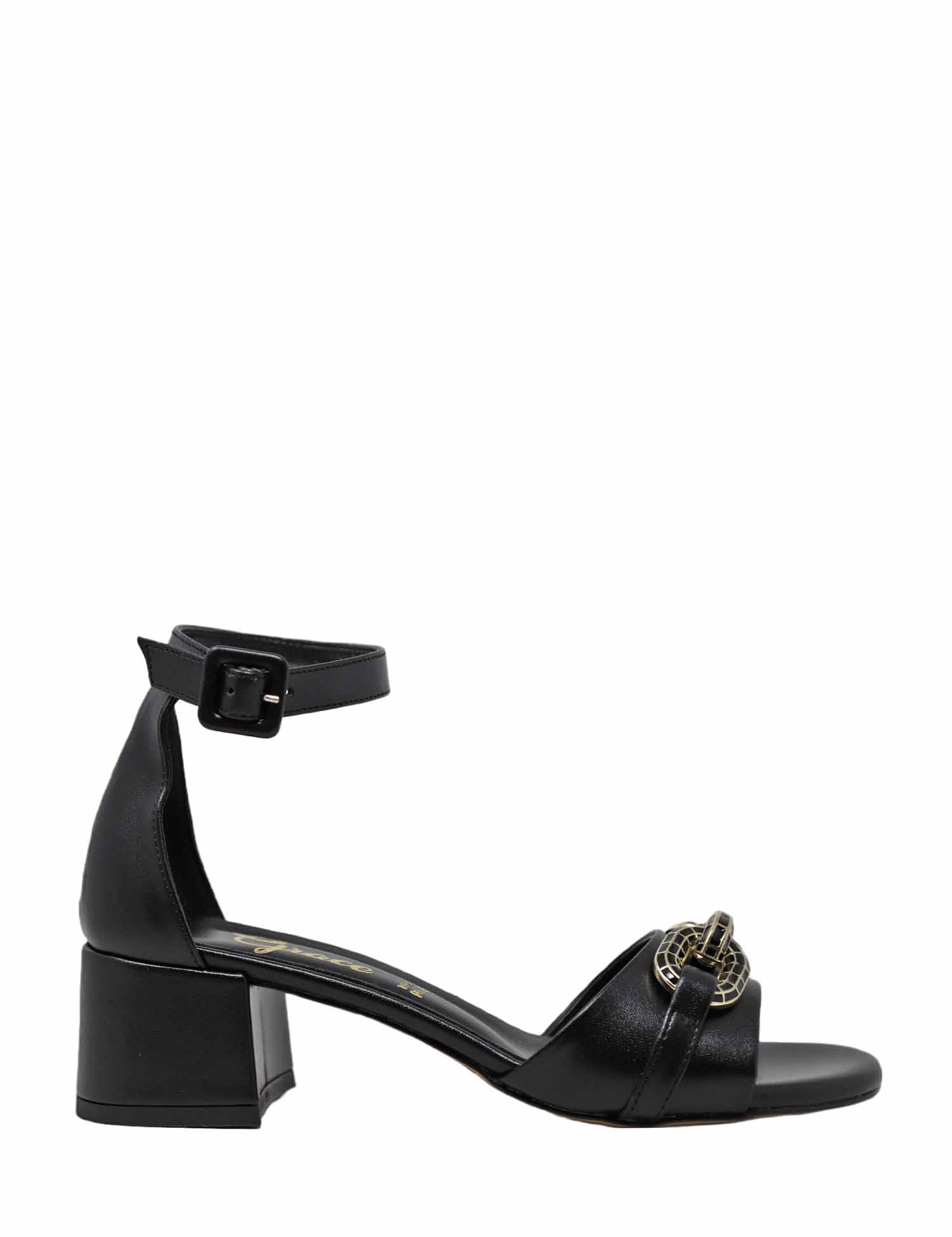 Sandali tacco Nero Grace Shoes