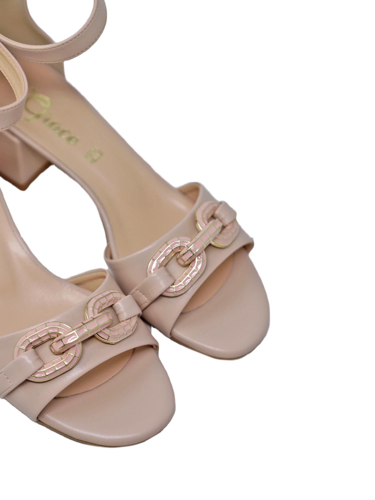 Sandali tacco Beige Grace Shoes