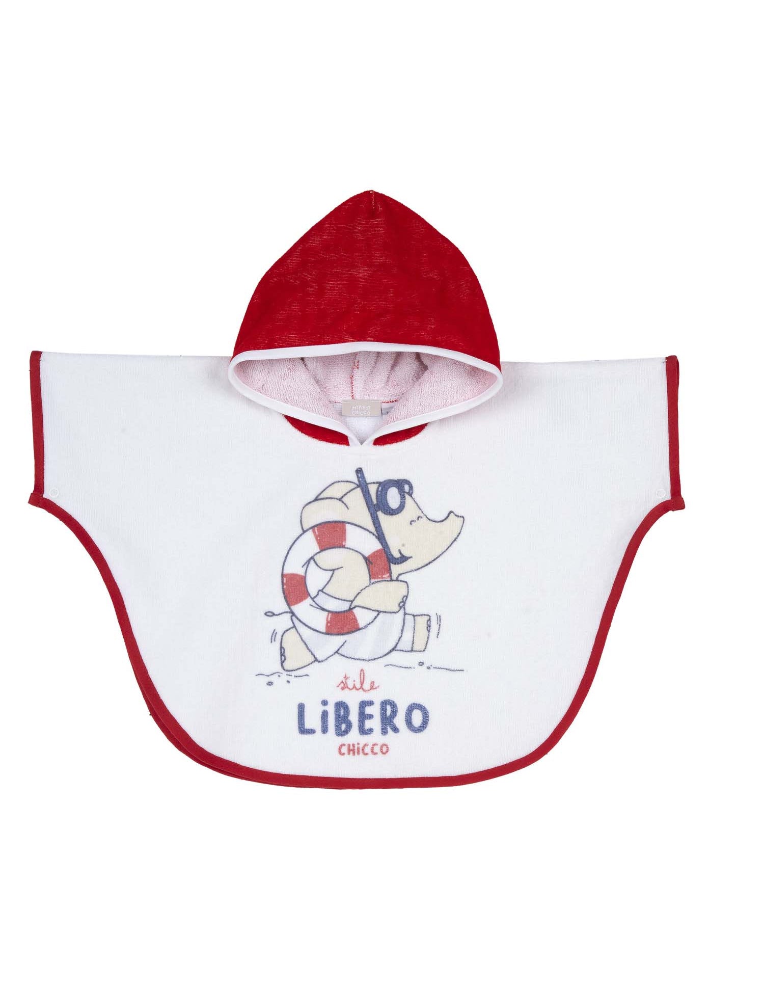 Accappatoio Bianco Rosso Chicco
