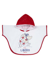 Accappatoio Bianco Rosso Chicco
