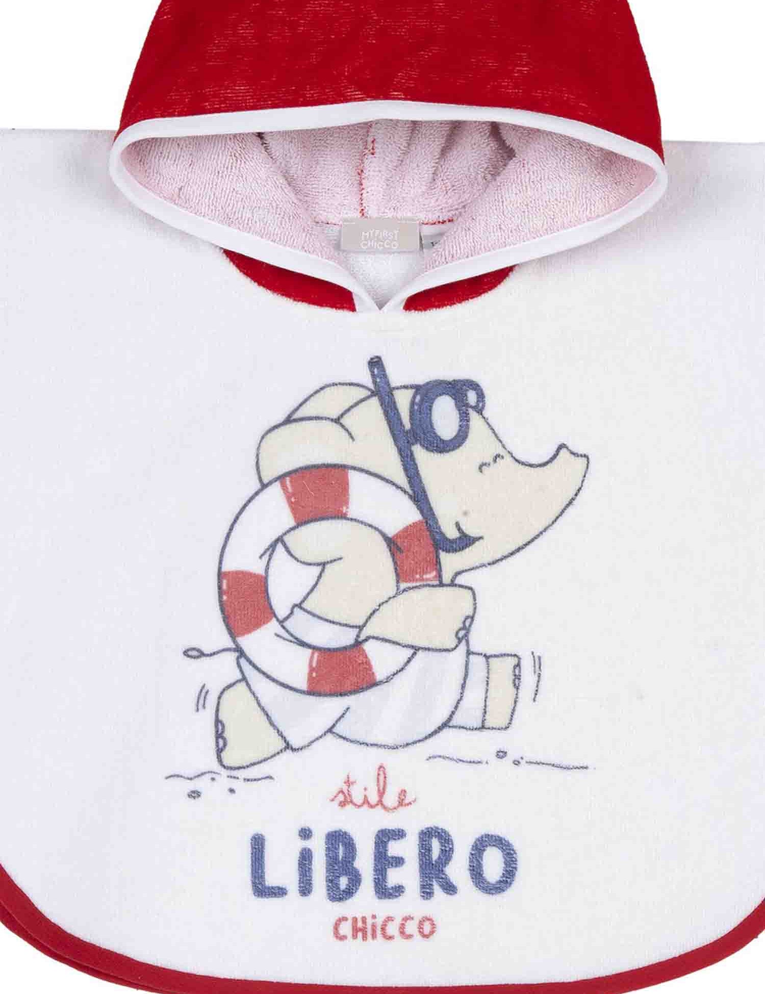 Accappatoio Bianco Rosso Chicco