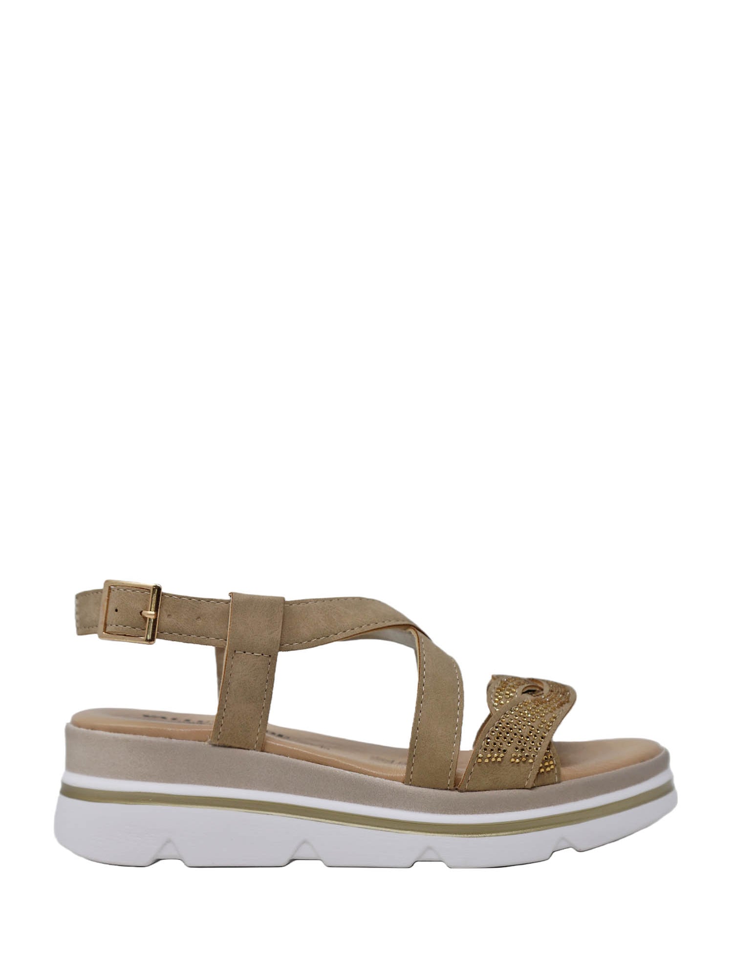 Sandali zeppa Marrone Valleverde