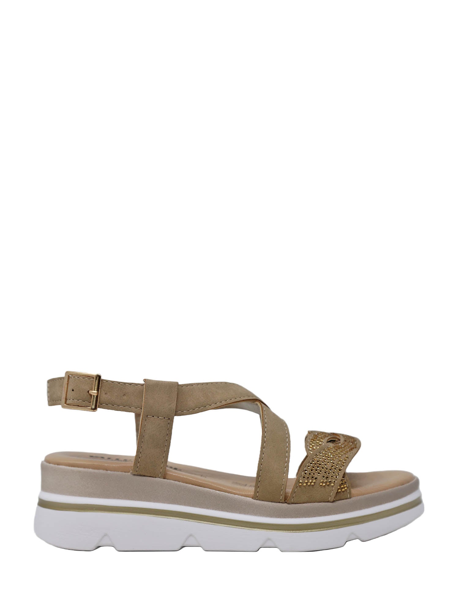 Sandali zeppa Marrone Valleverde