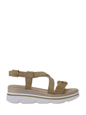 Sandali zeppa Marrone Valleverde