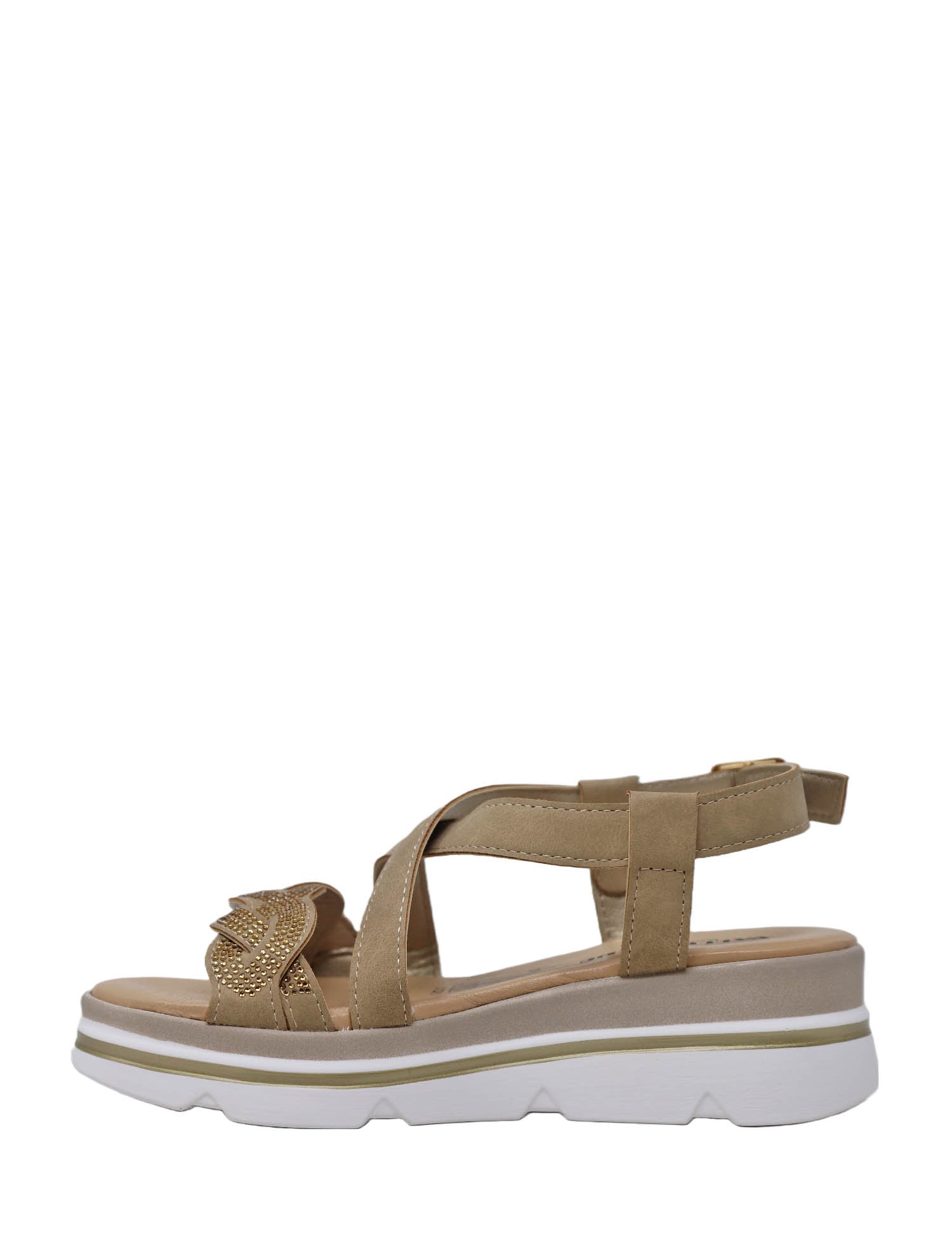 Sandali zeppa Marrone Valleverde