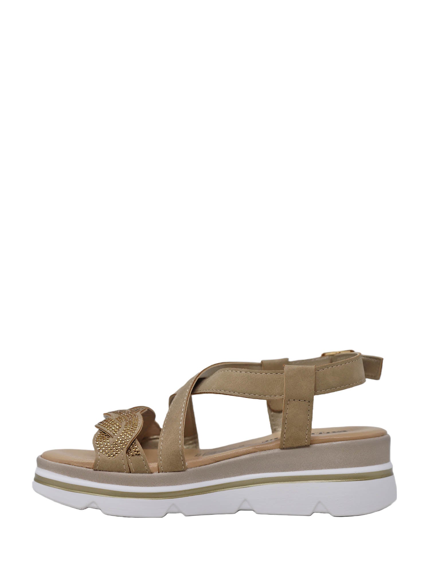 Sandali zeppa Marrone Valleverde