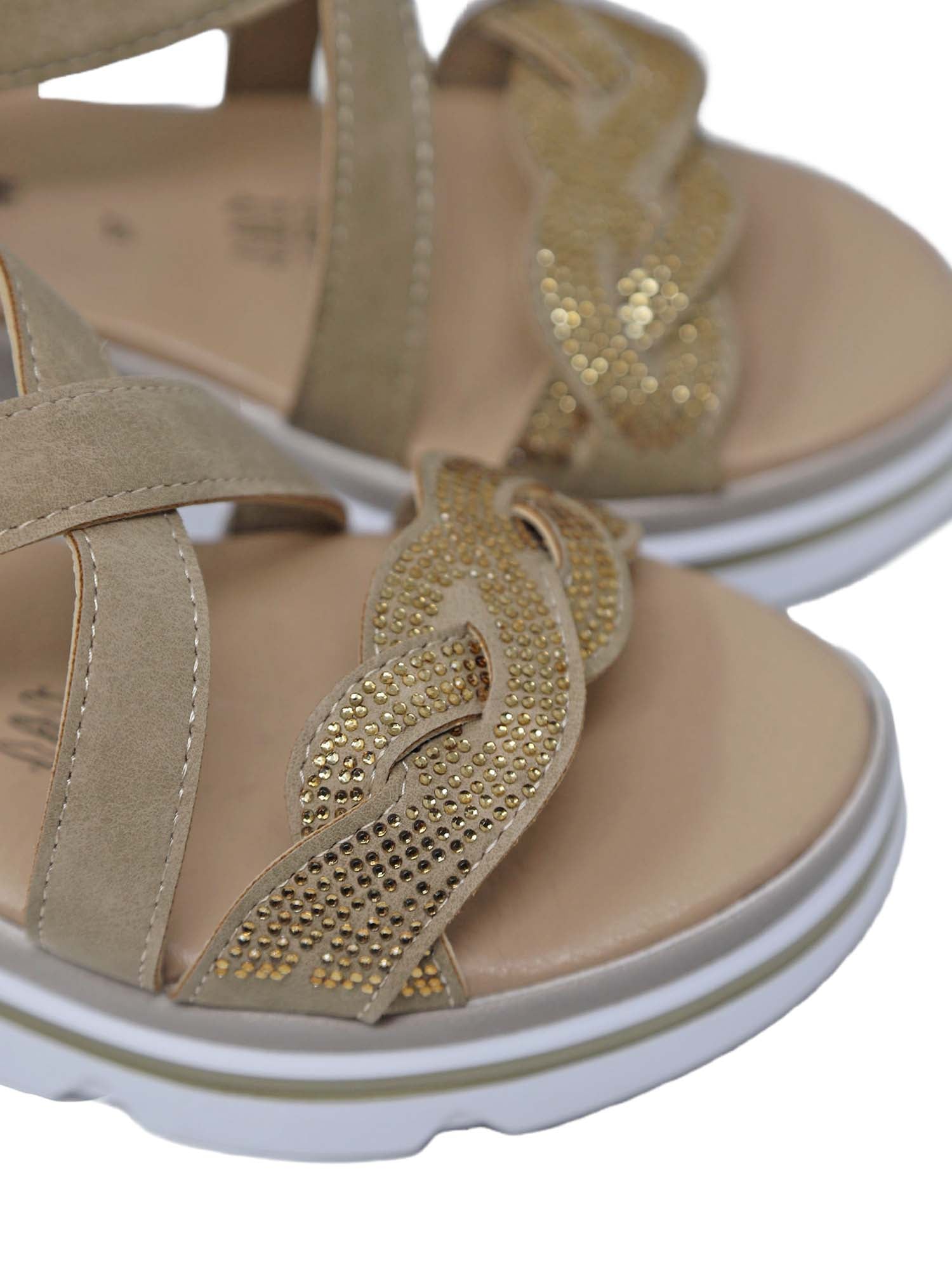 Sandali zeppa Marrone Valleverde