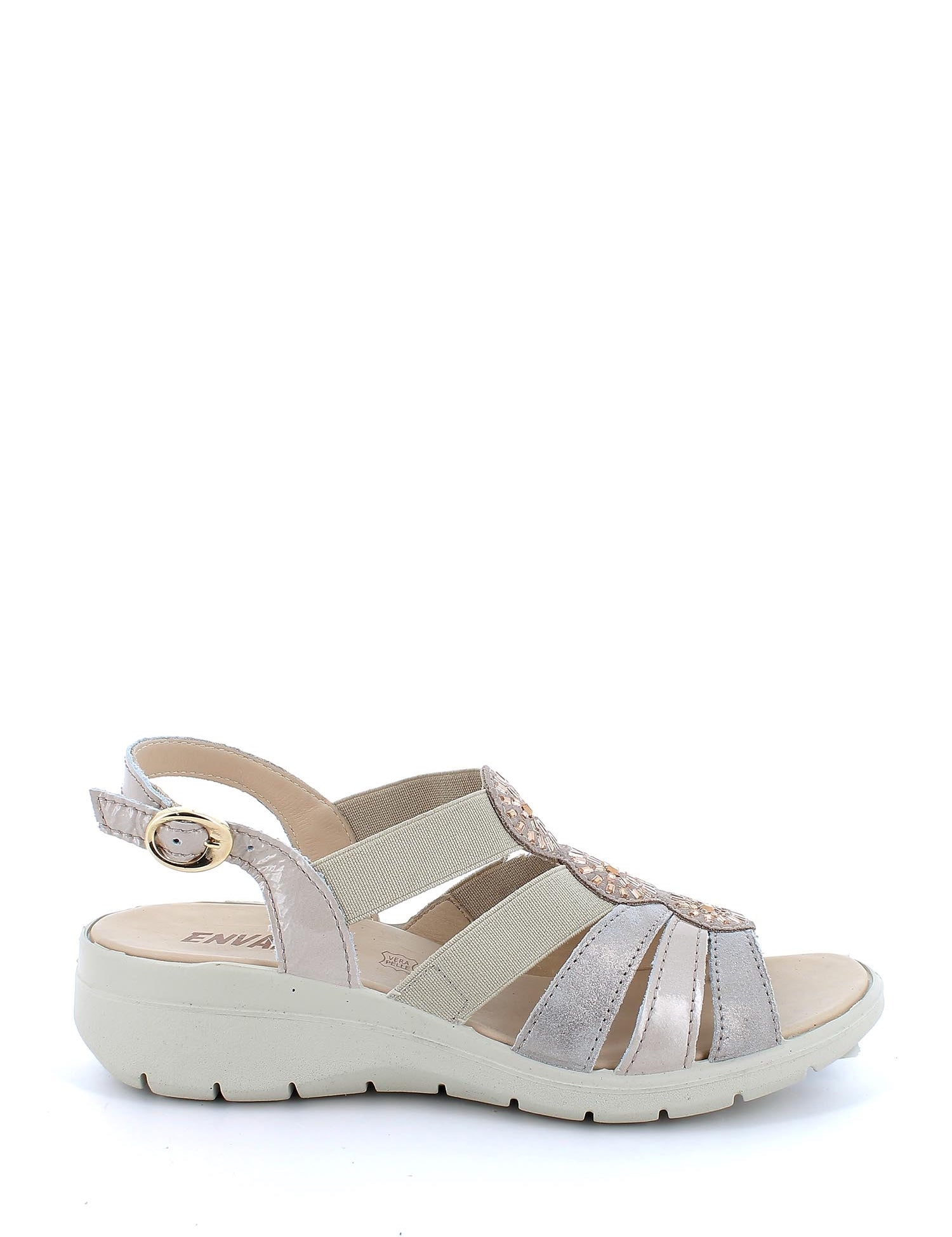 Sandali zeppa Beige Enval