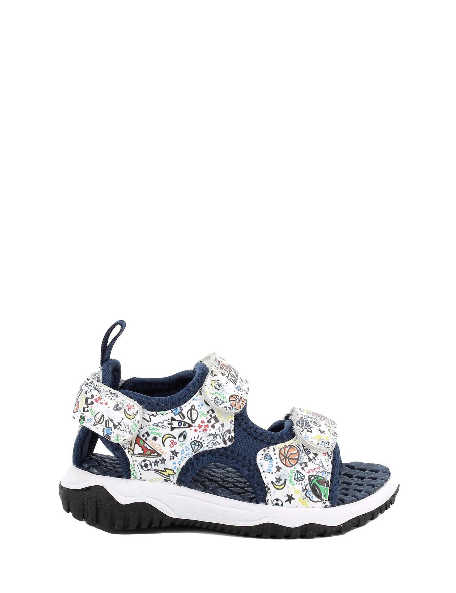 Sandali con strappi Bianco Blu Primigi