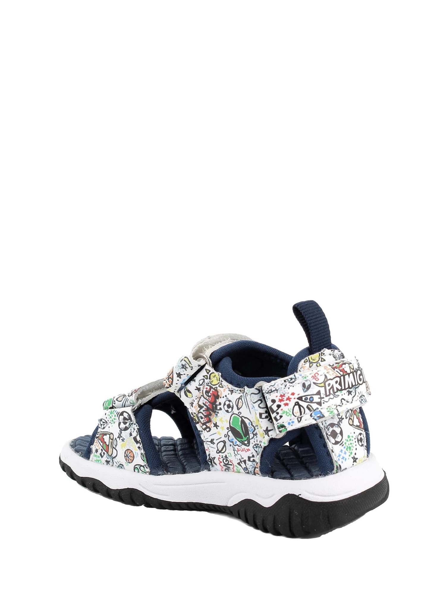 Sandali con strappi Bianco Blu Primigi