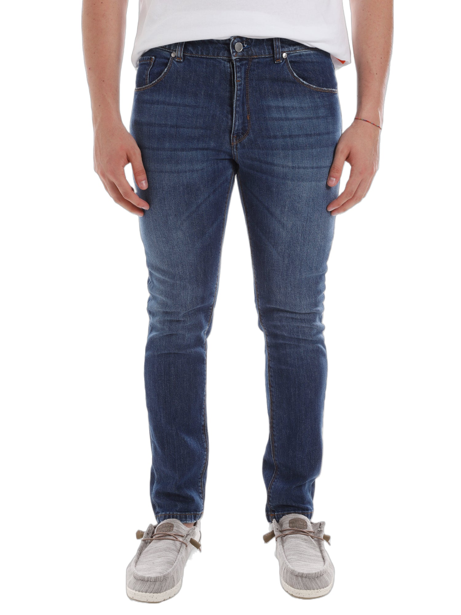 Jeans Blu Scuro Borgoni Milano