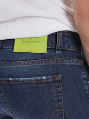 Jeans Blu Scuro Borgoni Milano