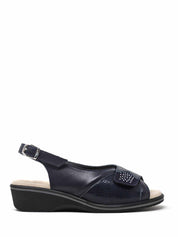 Sandali con strappi Blu Susimoda