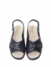 Sandali con strappi Blu Susimoda