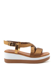 Sandali zeppa Marrone Susimoda