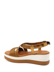 Sandali zeppa Marrone Susimoda