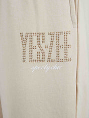 Pantaloni sportivi Beige Yes-zee